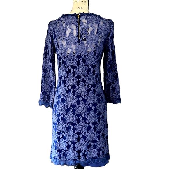 Rebecca Taylor periwinkle lace  dress 6 - Picture 4 of 6